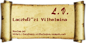 Laczházi Vilhelmina névjegykártya